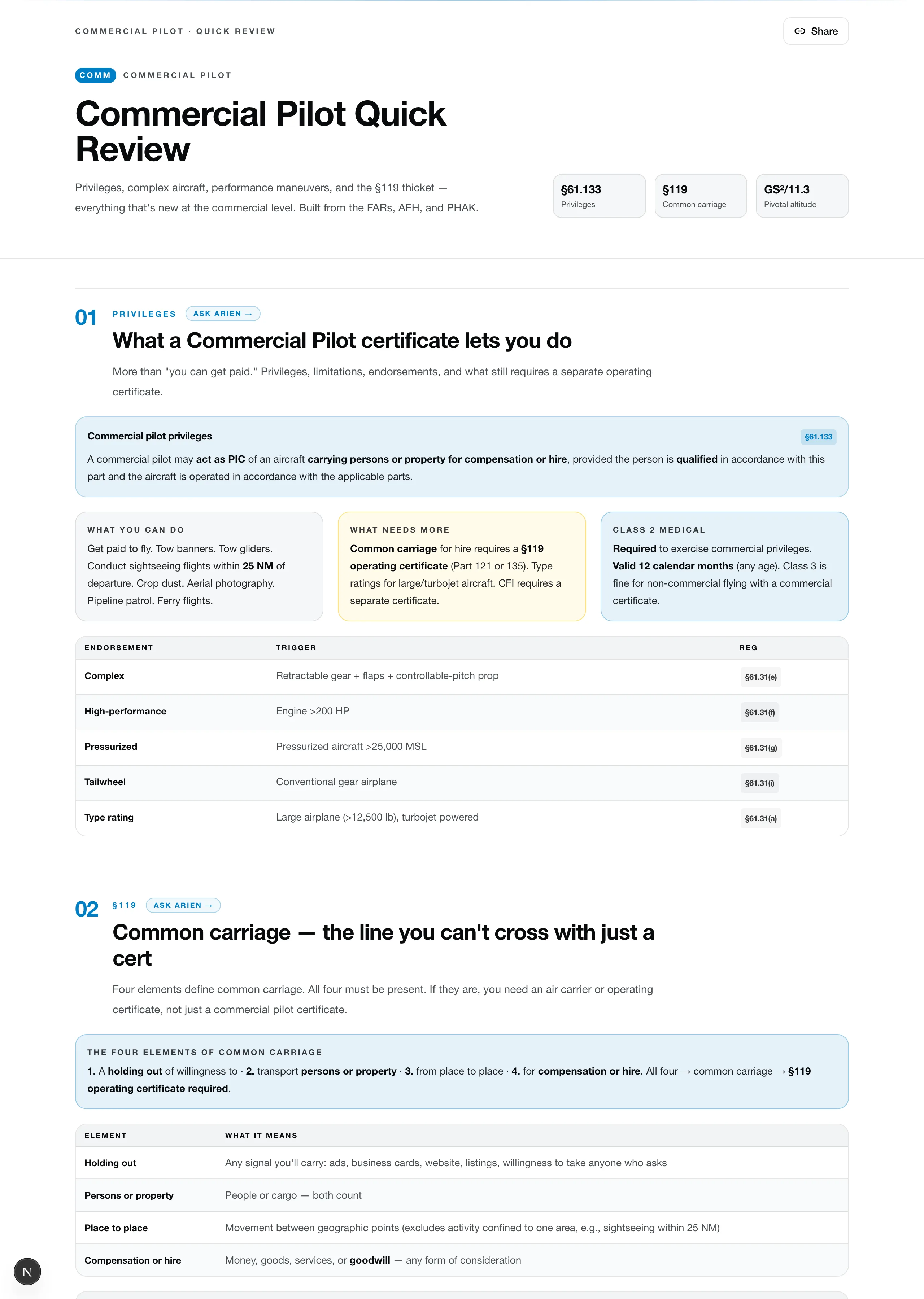 Commercial Pilot Study Prep Report preview